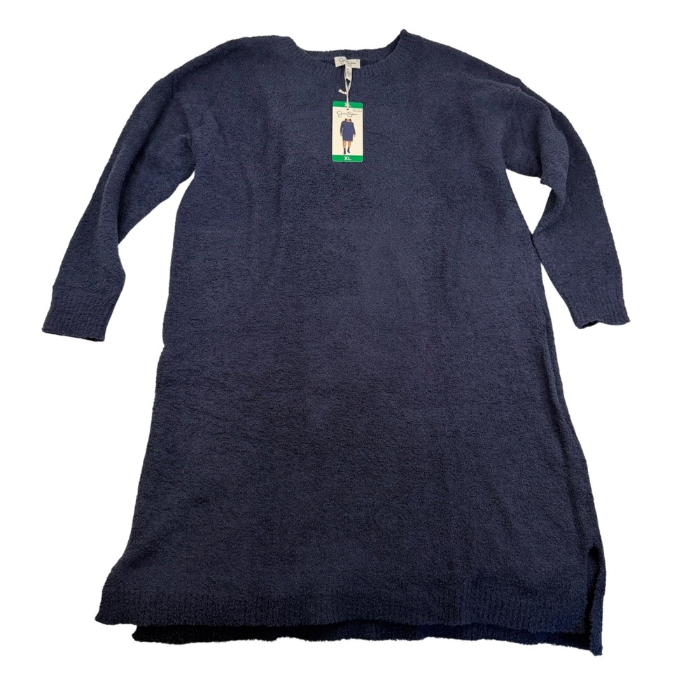 Jessica Simpson Navy Blue Soft Knit Sweater Dress Long‎ Sleeve XL New With Tags